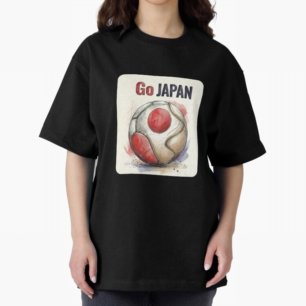 Go Japan Soccer Ball Flag | Japanese Football Fan Graphic Tee Classic T-Shirt Show Fan Pride Across FIFA World Cup 2026 for Fans of Messi and Cristiano Ronaldo and Brazil, Bringing Classic Soccer Heritage, Championship Pressure, Fan Loyalty and