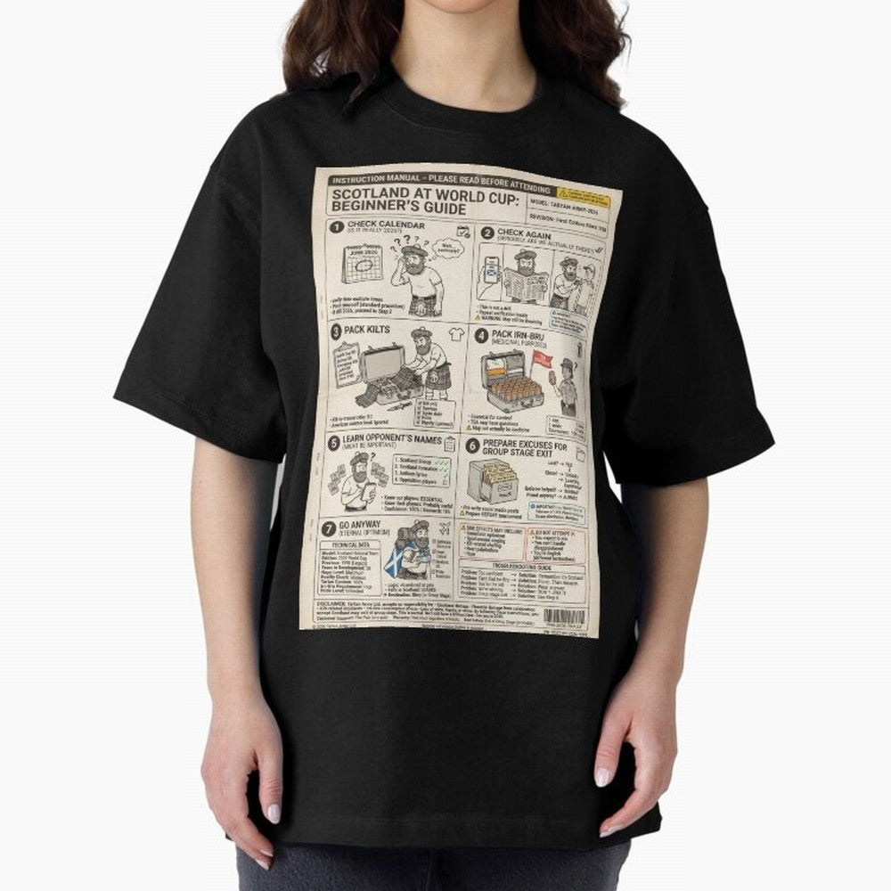 Scotland's Beginners Guide To The World Cup Classic T-Shirt Represent Football Lovers during Global Football Passion for FIFA World Cup 2026, Featuring Neymar, Haaland and Cristiano Ronaldo, England and Germany, Championship Spirit, Famous Goals,