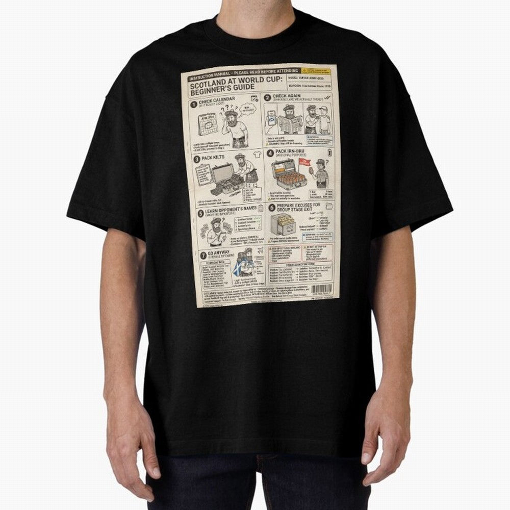 Scotland's Beginners Guide To The World Cup Classic T-Shirt Represent Football Lovers during Global Football Passion for FIFA World Cup 2026, Featuring Neymar, Haaland and Cristiano Ronaldo, England and Germany, Championship Spirit, Famous Goals,