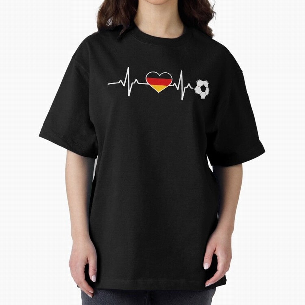 Germany Football Heartbeat | Deutschland Soccer Fan EKG Classic T-Shirt Embrace Match Day Hype around FIFA World Cup 2026 USA Canada Mexico, Mbappe, England, France and Netherlands, Sports Nostalgia, International Competition, Famous Players and