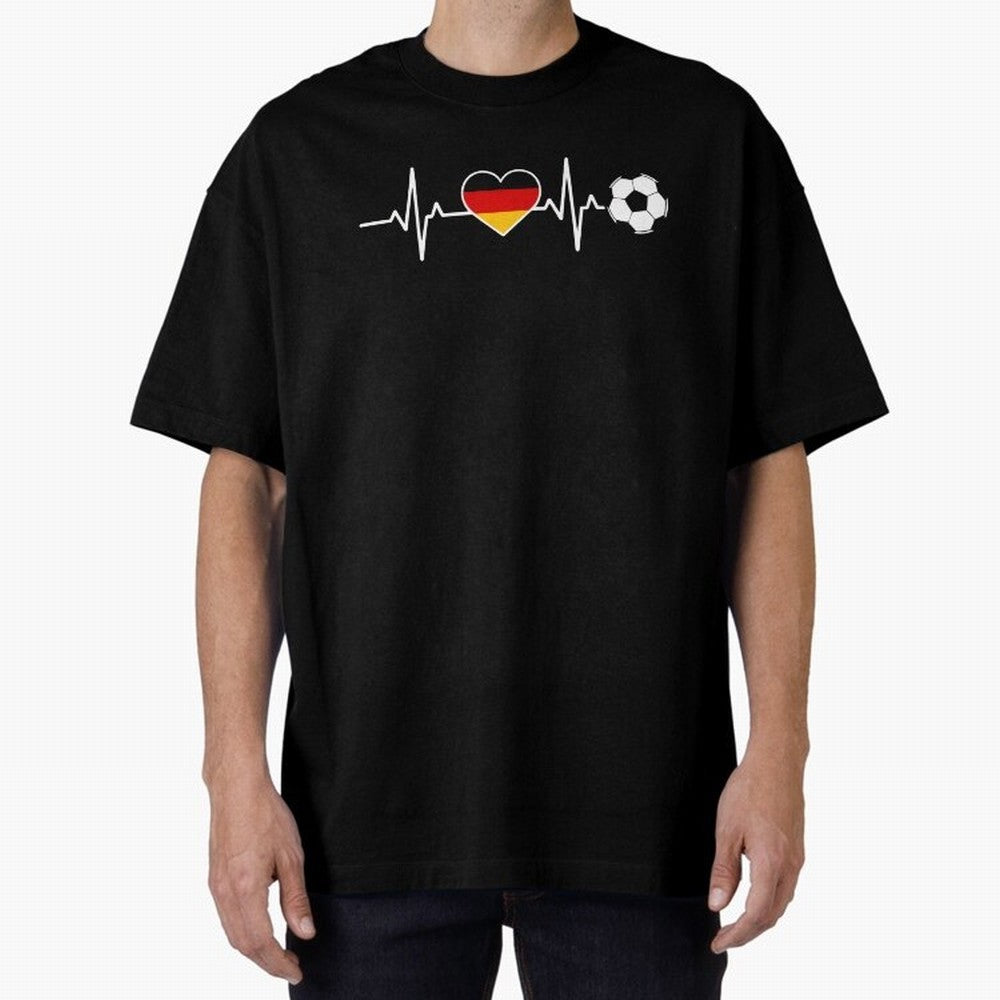 Germany Football Heartbeat | Deutschland Soccer Fan EKG Classic T-Shirt Embrace Match Day Hype around FIFA World Cup 2026 USA Canada Mexico, Mbappe, England, France and Netherlands, Sports Nostalgia, International Competition, Famous Players and