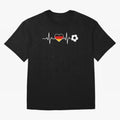 Germany Football Heartbeat | Deutschland Soccer Fan EKG Classic T-Shirt Embrace Match Day Hype around FIFA World Cup 2026 USA Canada Mexico, Mbappe, England, France and Netherlands, Sports Nostalgia, International Competition, Famous Players and