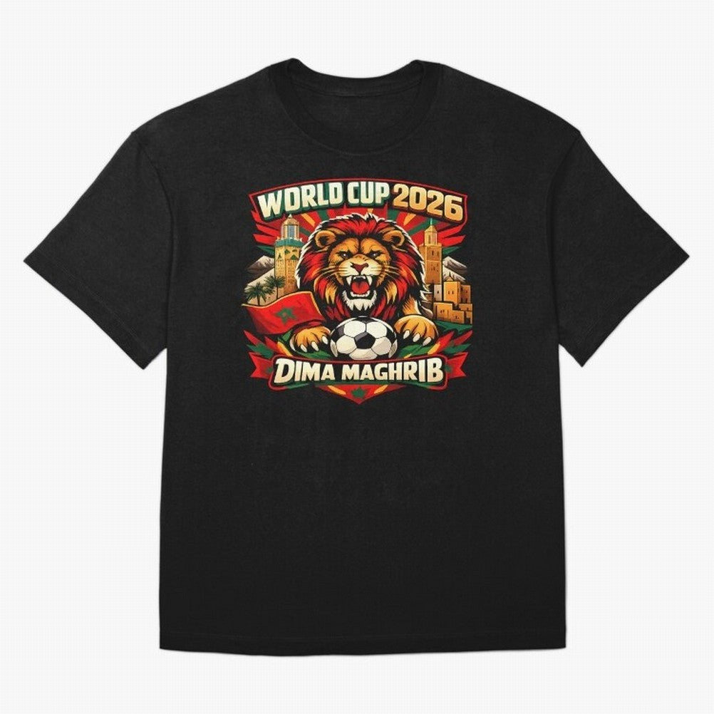 World Cup 2026, Dima Maghrib, June 13, 2026, We Are Morocco, Go Morocco, Morocco vs Brazil, Morocco World Cup 2026, World Morocco, Maghrib Classic T-Shirt Build Global Football Passion for FIFA World Cup 2026 Group Stage, with Messi, Neymar and