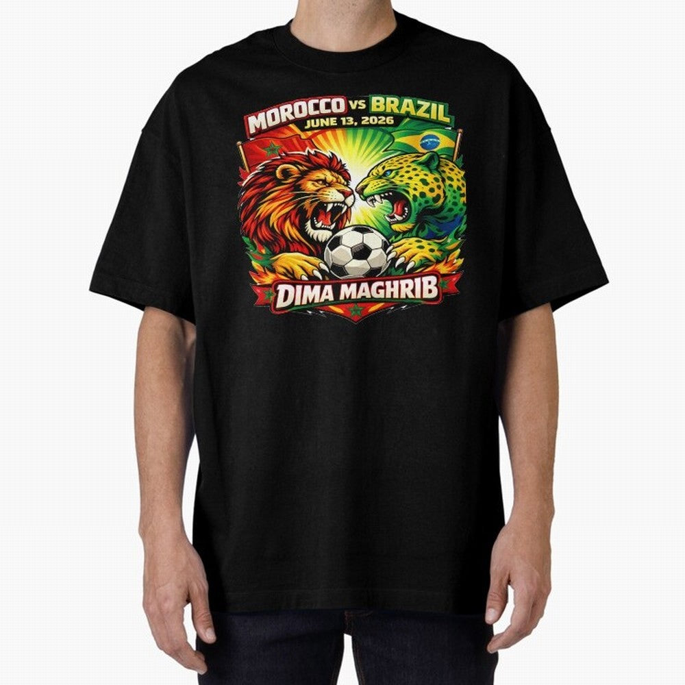 World Cup 2026, Dima Maghrib, June 13, 2026, We Are Morocco, Go Morocco, Morocco vs Brazil, Morocco World Cup 2026, World Morocco, Maghrib Classic T-Shirt Enjoy the Biggest Football Party of Match Day Hype around FIFA World Cup 2026, Mbappe and