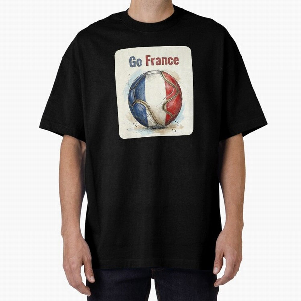 Go France Soccer Ball Flag | French Football Fan Graphic Tee Classic T-Shirt Support Your Favorite Stars during the FIFA World Cup 2026 USA Canada Mexico Journey through Messi, Neymar and Mbappe Highlights, Argentina, France and Brazil Pride,