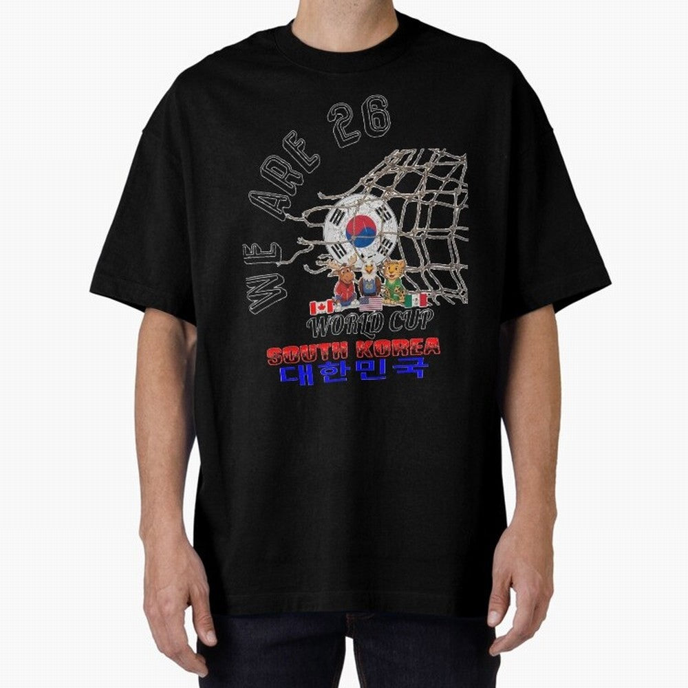 World cup 26 - South Korea Classic T-Shirt Step into FIFA World Cup 2026 Spirit, Centered on Argentina, France and Brazil, Messi and Cristiano Ronaldo, Goal Celebration Energy, Supporter Heritage, Football Icons and Worldwide Tournament Joy; Built