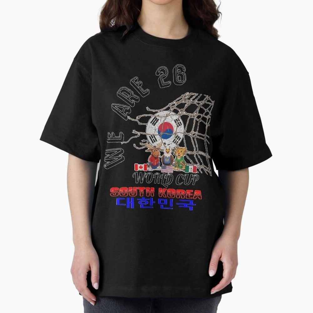 World cup 26 - South Korea Classic T-Shirt Step into FIFA World Cup 2026 Spirit, Centered on Argentina, France and Brazil, Messi and Cristiano Ronaldo, Goal Celebration Energy, Supporter Heritage, Football Icons and Worldwide Tournament Joy; Built