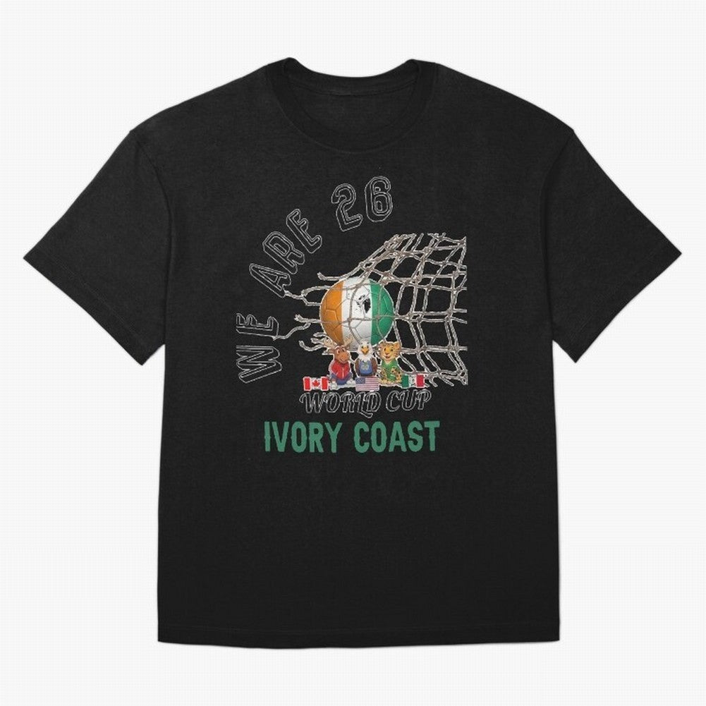 World cup 26 - Ivory Coast Classic T-Shirt Represent the Passion of Global Football Passion for FIFA World Cup 2026 USA Canada Mexico, Made for Messi, CR7 and Mbappe, Portugal, Vintage Soccer Flavor, Modern Football Stars, National Flags and Final