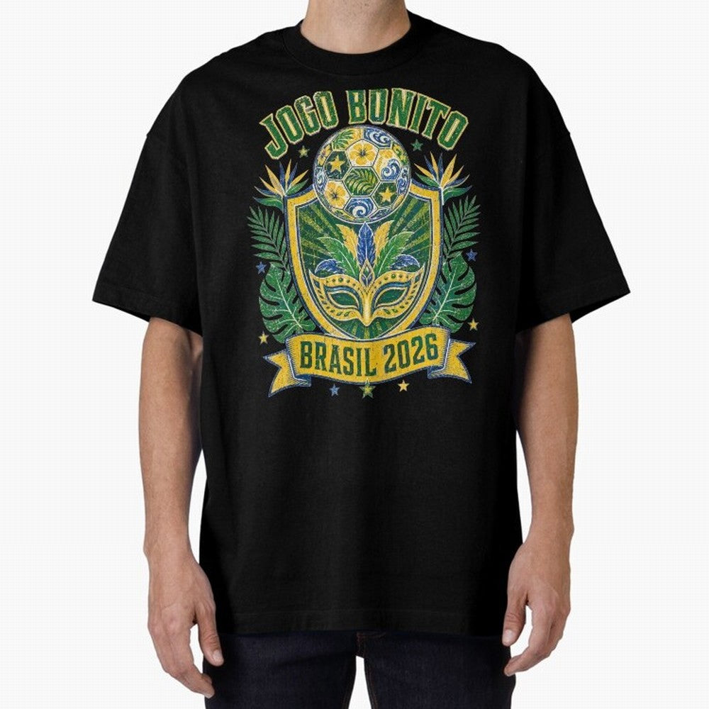 Jogo Bonito Brasil 2026 World Cup Soccer T-Shirt Classic T-Shirt Experience the FIFA World Cup 2026 USA Canada Mexico Journey through Mbappe and Neymar Highlights, Germany Pride, Supporter Pride, Iconic Celebrations, Legendary Names and Global