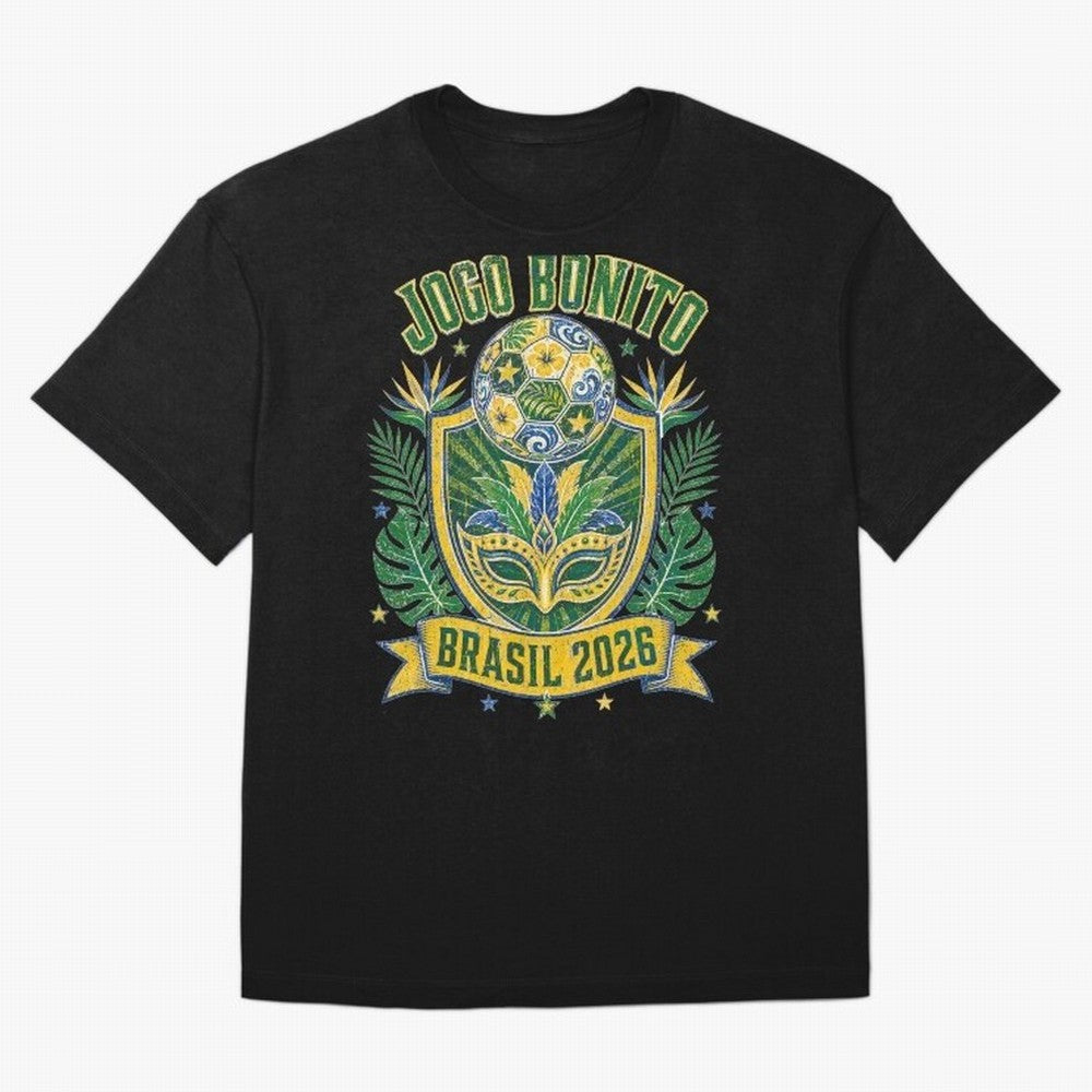 Jogo Bonito Brasil 2026 World Cup Soccer T-Shirt Classic T-Shirt Experience the FIFA World Cup 2026 USA Canada Mexico Journey through Mbappe and Neymar Highlights, Germany Pride, Supporter Pride, Iconic Celebrations, Legendary Names and Global