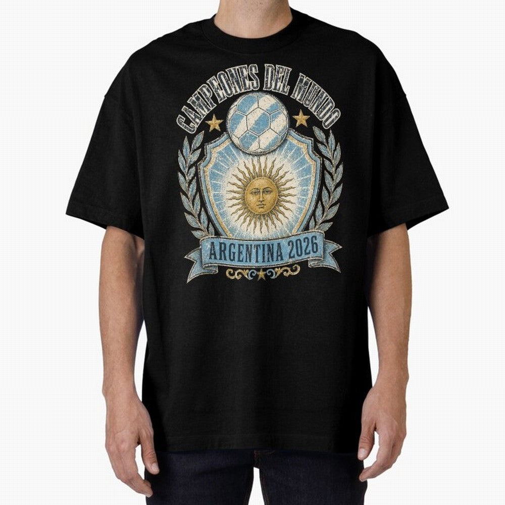 Campeones Del Mundo Argentina 2026 World Cup Soccer T-Shirt Classic T-Shirt Bring a Champion Mindset to the FIFA World Cup 2026 USA Canada Mexico Journey through Messi, Neymar and Mbappe Highlights, Spain and Netherlands Pride, Fan Favorite