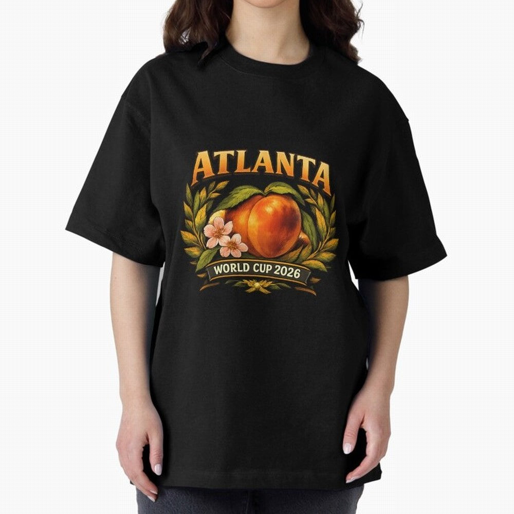 Atlanta 2026 World Cup Host City ¡ª Georgia Peach Laurel Wreath Classic T-Shirt Remember Match Day Hype around FIFA World Cup 2026 Group Stage, Mbappe and Neymar, Netherlands, Stadium Memories, Football Loyalty, International Chants and