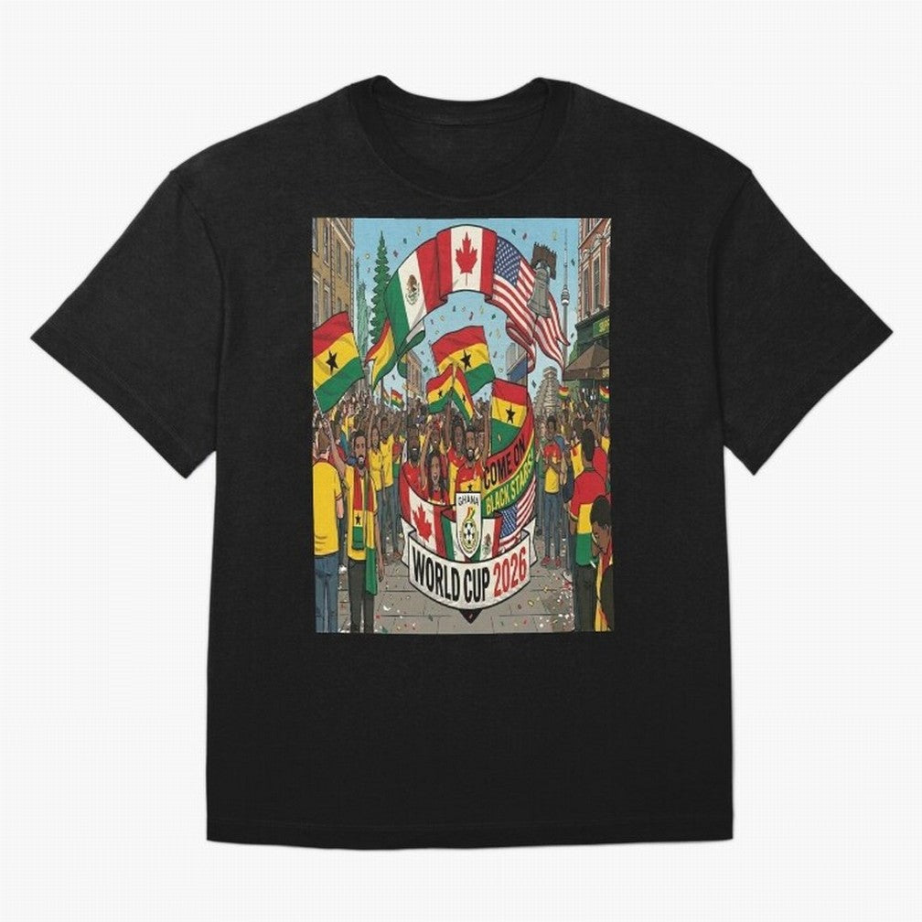 Ghana World Cup 2026 Classic T-Shirt Celebrate Rivalries and Pride in Match Day Hype around FIFA World Cup 2026 Group Stage, Mbappe and Neymar, Brazil, Sports Nostalgia, International Competition, Famous Players and Unforgettable Victories; Ideal