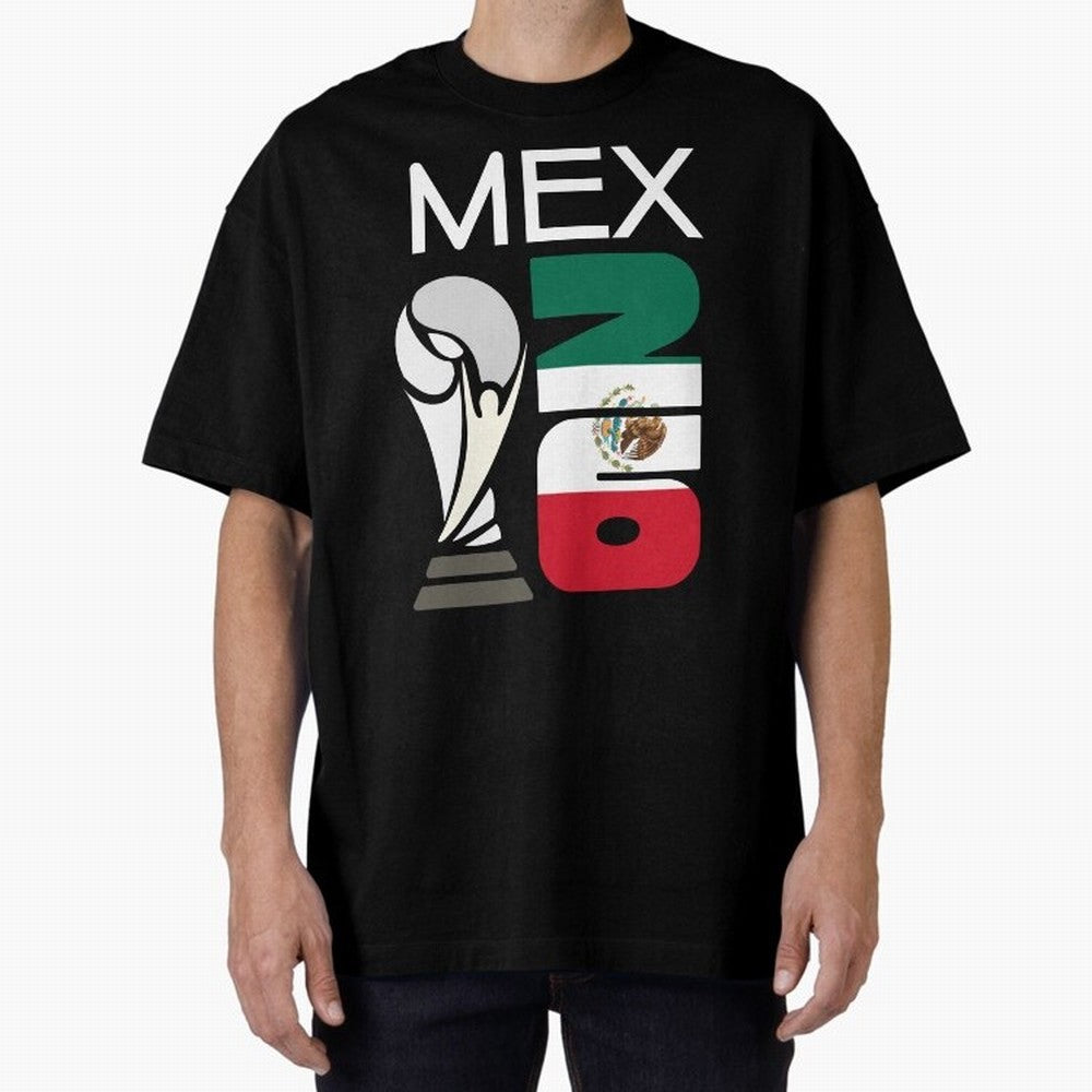 Mexico 2026 Soccer World Cup Trophy Mexican Flag Design Classic T-Shirt Bring Home FIFA World Cup 2026 Group Stage for Fans of Haaland and Argentina and Brazil, Bringing Sports Nostalgia, International Competition, Famous Players and Unforgettable