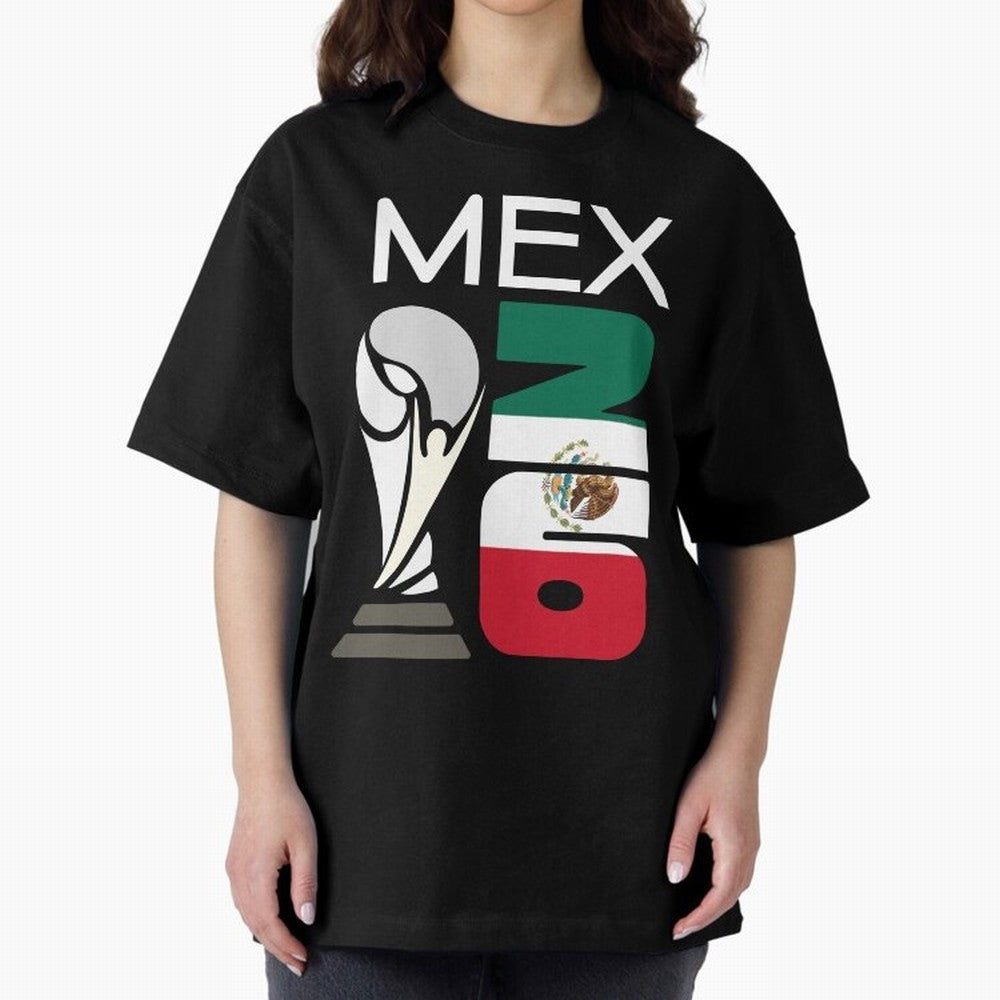 Mexico 2026 Soccer World Cup Trophy Mexican Flag Design Classic T-Shirt Bring Home FIFA World Cup 2026 Group Stage for Fans of Haaland and Argentina and Brazil, Bringing Sports Nostalgia, International Competition, Famous Players and Unforgettable