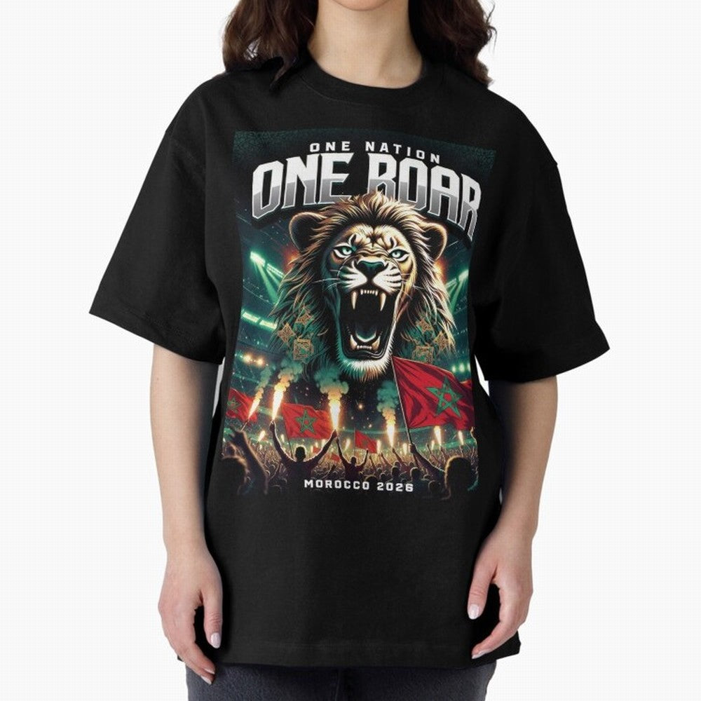 Morocco Football Team - One Nation, One Roar Classic T-Shirt Carry the Dream of FIFA World Cup 2026 Group Stage Spirit, Driven by Argentina and Brazil, Messi and Cristiano Ronaldo, Football History, Final Match Energy, Crowd Noise and Once in a