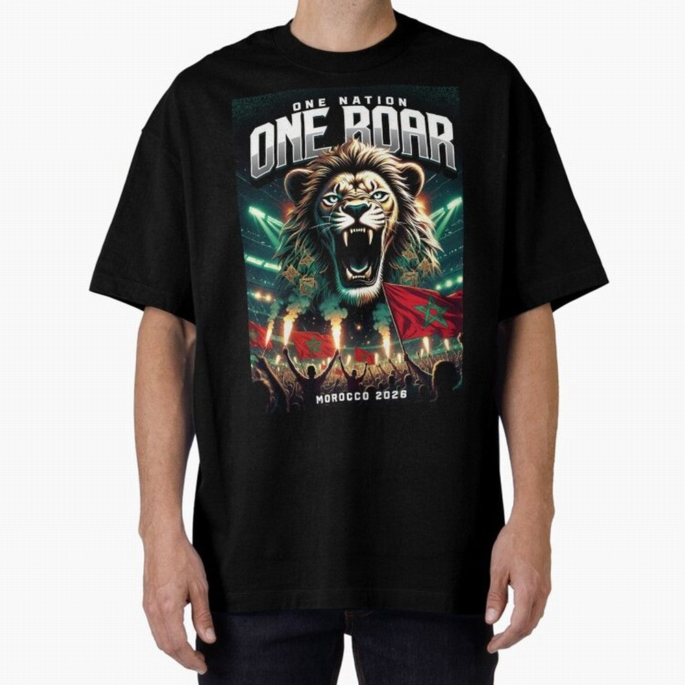 Morocco Football Team - One Nation, One Roar Classic T-Shirt Carry the Dream of FIFA World Cup 2026 Group Stage Spirit, Driven by Argentina and Brazil, Messi and Cristiano Ronaldo, Football History, Final Match Energy, Crowd Noise and Once in a