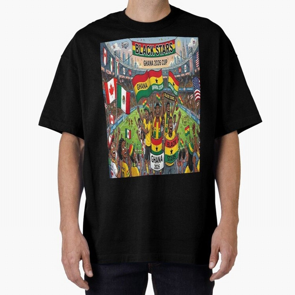 Ghana World Cup 2026 - Stadium Classic T-Shirt Support the Legends of the FIFA World Cup 2026 USA Canada Mexico Journey through Cristiano Ronaldo, Haaland and CR7 Highlights, Argentina and Brazil Pride, Fan Favorite Moments, National Team Passion,