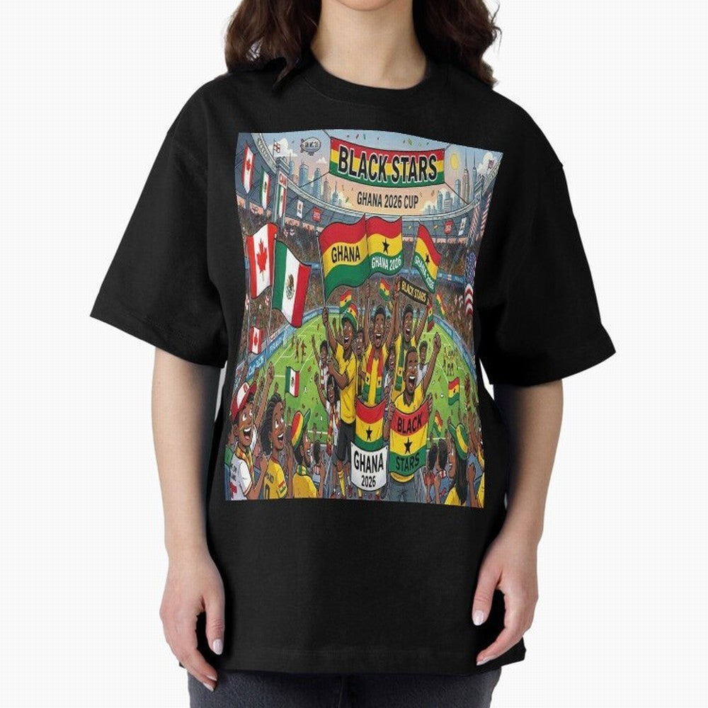 Ghana World Cup 2026 - Stadium Classic T-Shirt Support the Legends of the FIFA World Cup 2026 USA Canada Mexico Journey through Cristiano Ronaldo, Haaland and CR7 Highlights, Argentina and Brazil Pride, Fan Favorite Moments, National Team Passion,