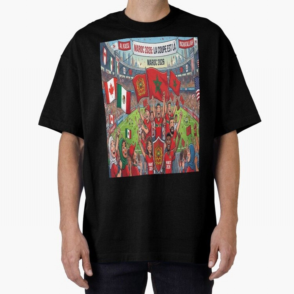 Morocco World Cup 2026 - Stadium Classic T-Shirt Support Iconic Players in FIFA World Cup 2026 USA Canada Mexico Spirit, Inspired by Brazil, Portugal and Argentina, CR7 and Messi, Stadium Chants, National Pride, Trophy Dreams and Unforgettable