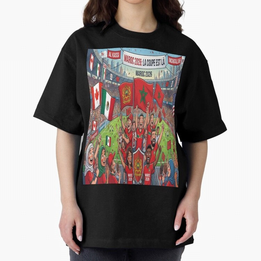 Morocco World Cup 2026 - Stadium Classic T-Shirt Support Iconic Players in FIFA World Cup 2026 USA Canada Mexico Spirit, Inspired by Brazil, Portugal and Argentina, CR7 and Messi, Stadium Chants, National Pride, Trophy Dreams and Unforgettable