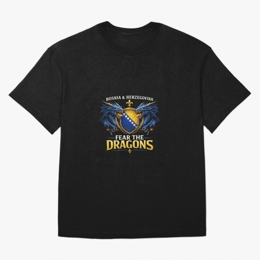 Fear the Dragons ¨C Bosnia Zmajevi Football Shirt | Bosnia & Herzegovina Fans Design Classic T-Shirt Show Fan Pride Across the FIFA World Cup 2026 Journey through Cristiano Ronaldo, Haaland and CR7 Highlights, Portugal, Spain and Germany Pride,