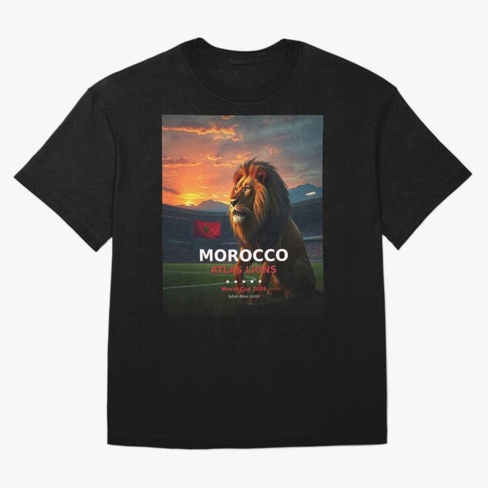Morocco Atlas Lions - World Cup 2026 Soccer Fan Tee Classic T-Shirt Enjoy the FIFA World Cup 2026 USA Canada Mexico Journey through Cristiano Ronaldo, Haaland and CR7 Highlights, Argentina and Brazil Pride, Football History, Final Match Energy,
