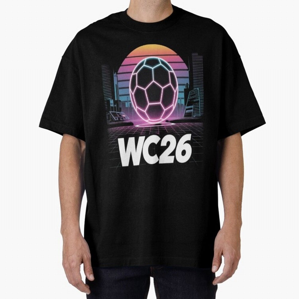 Retrofuturistic World Cup 2026 ¡ª Retro Sci-Fi Football Poster Classic T-Shirt Make Game Day About the FIFA World Cup 2026 Group Stage Journey through Cristiano Ronaldo, Haaland and CR7 Highlights, France and Portugal Pride, Vintage Soccer Flavor,