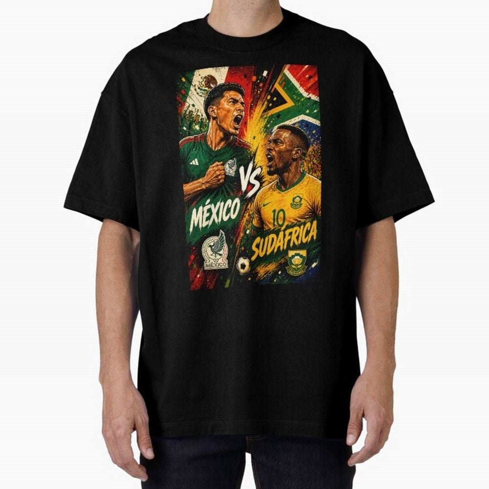 Mexico vs South Africa ¨C Group A FIFA World Cup 2026 | Retro Comic Football Jersey Classic T-Shirt Celebrate National Team Dreams in FIFA World Cup 2026 USA Canada Mexico for Fans of CR7 and Messi and Argentina and Brazil, Bringing Fan Favorite