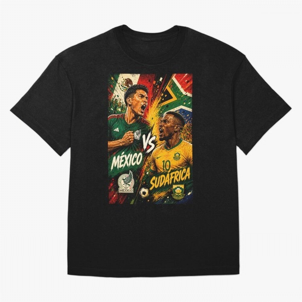 Mexico vs South Africa ¨C Group A FIFA World Cup 2026 | Retro Comic Football Jersey Classic T-Shirt Celebrate National Team Dreams in FIFA World Cup 2026 USA Canada Mexico for Fans of CR7 and Messi and Argentina and Brazil, Bringing Fan Favorite