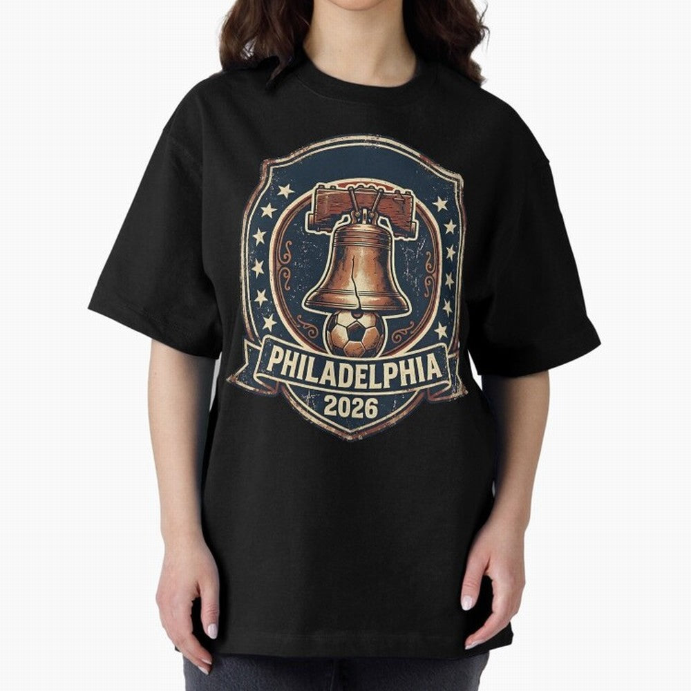 Philadelphia 2026 World Cup Host City Vintage Football Badge ¡ª Liberty Bell Soccer Crest Classic T-Shirt Make Your Look Match FIFA World Cup 2026 Group Stage Featuring CR7, Spain Energy, Soccer Culture, Superstar Moments, National Team Dreams and