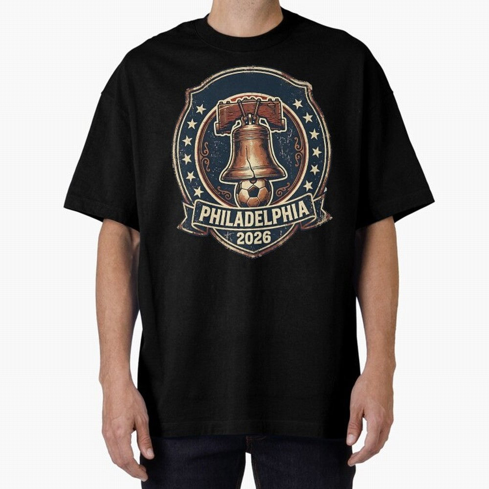 Philadelphia 2026 World Cup Host City Vintage Football Badge ¡ª Liberty Bell Soccer Crest Classic T-Shirt Make Your Look Match FIFA World Cup 2026 Group Stage Featuring CR7, Spain Energy, Soccer Culture, Superstar Moments, National Team Dreams and