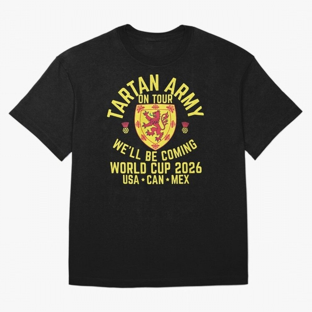 Tartan Army World Cup 2026 Scotland Tour Classic T-Shirt Feel the Trophy Chase of FIFA World Cup 2026 for Fans of Messi and Argentina, France and Brazil, Bringing Sports Nostalgia, International Competition, Famous Players and Unforgettable