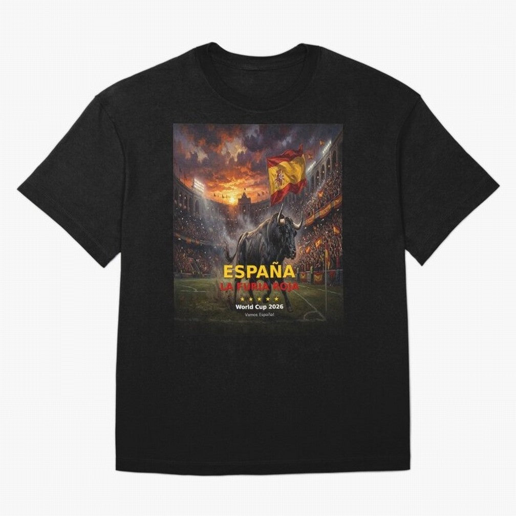 Espa?a La Furia Roja - World Cup 2026 Soccer Fan Tee Classic T-Shirt Fuel the FIFA World Cup 2026 Journey through Cristiano Ronaldo Highlights, England Pride, Sports Nostalgia, International Competition, Famous Players and Unforgettable Victories;