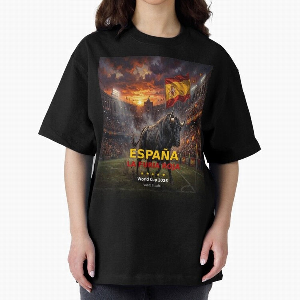 Espa?a La Furia Roja - World Cup 2026 Soccer Fan Tee Classic T-Shirt Fuel the FIFA World Cup 2026 Journey through Cristiano Ronaldo Highlights, England Pride, Sports Nostalgia, International Competition, Famous Players and Unforgettable Victories;