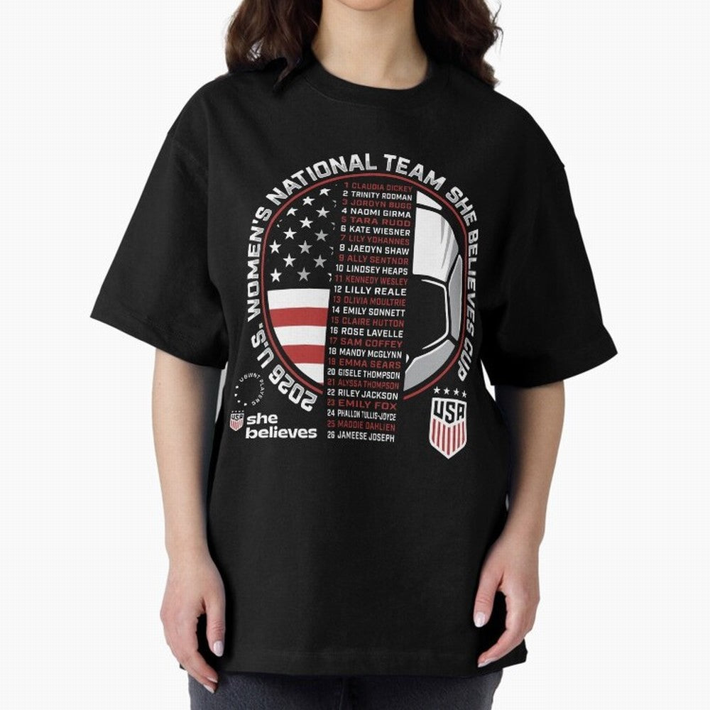 She Believes Cup Champions U.S. Women¡¯s National Soccer Team 2026 Classic T-Shirt Back Your Heroes with FIFA World Cup 2026 USA Canada Mexico for Fans of Mbappe and England, Bringing Game Day Rituals, Football Legends, Country Pride and the Road