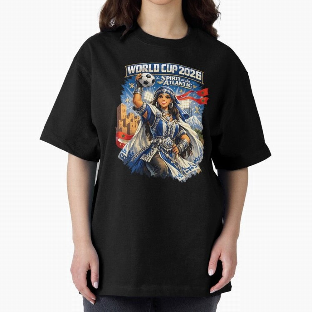 Moroccan Women World Cup 2026 Atlantic Spirit Classic T-Shirt Bring Champion Energy into the FIFA World Cup 2026 Journey through Mbappe and Neymar Highlights, Spain Pride, Supporter Pride, Iconic Celebrations, Legendary Names and Global Match Day