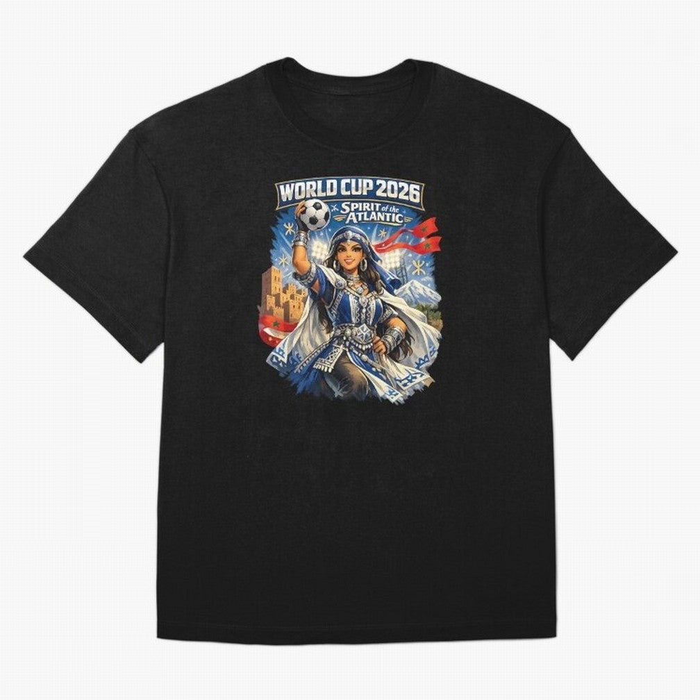 Moroccan Women World Cup 2026 Atlantic Spirit Classic T-Shirt Bring Champion Energy into the FIFA World Cup 2026 Journey through Mbappe and Neymar Highlights, Spain Pride, Supporter Pride, Iconic Celebrations, Legendary Names and Global Match Day
