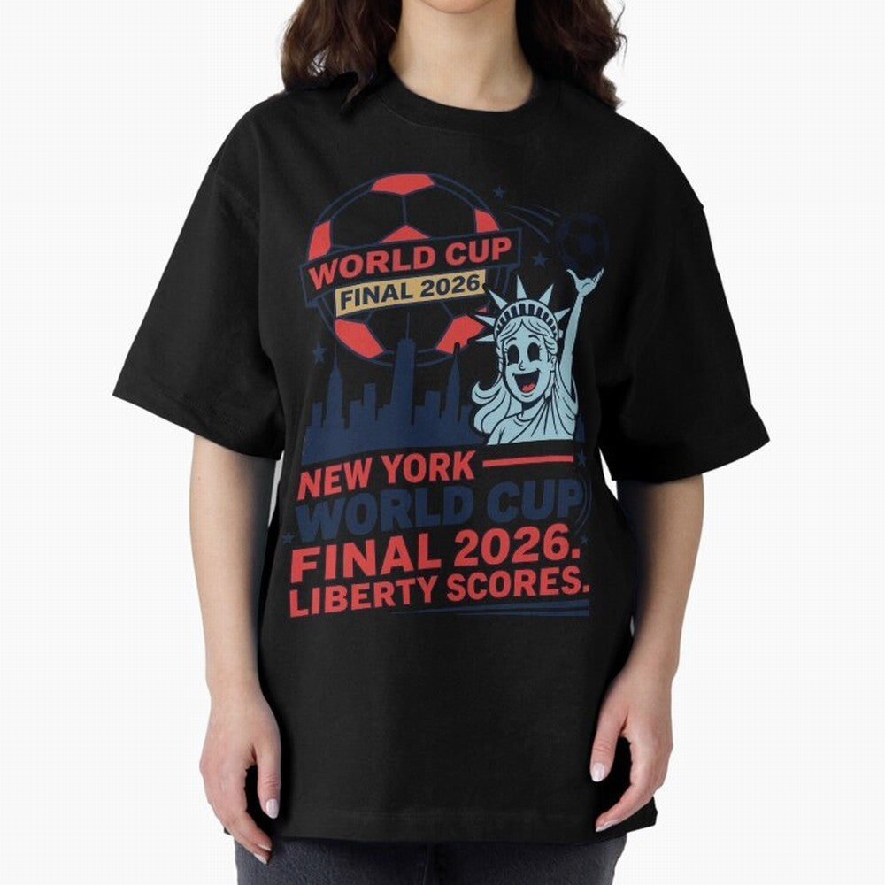 New York World Cup Final 2026 ¡ª Liberty Scores V1 Classic T-Shirt Elevate FIFA World Cup 2026 Group Stage Centered on CR7, England and Germany Energy, Global Supporter Spirit, Legendary Goals, National Colors and Tournament Celebration; Made for