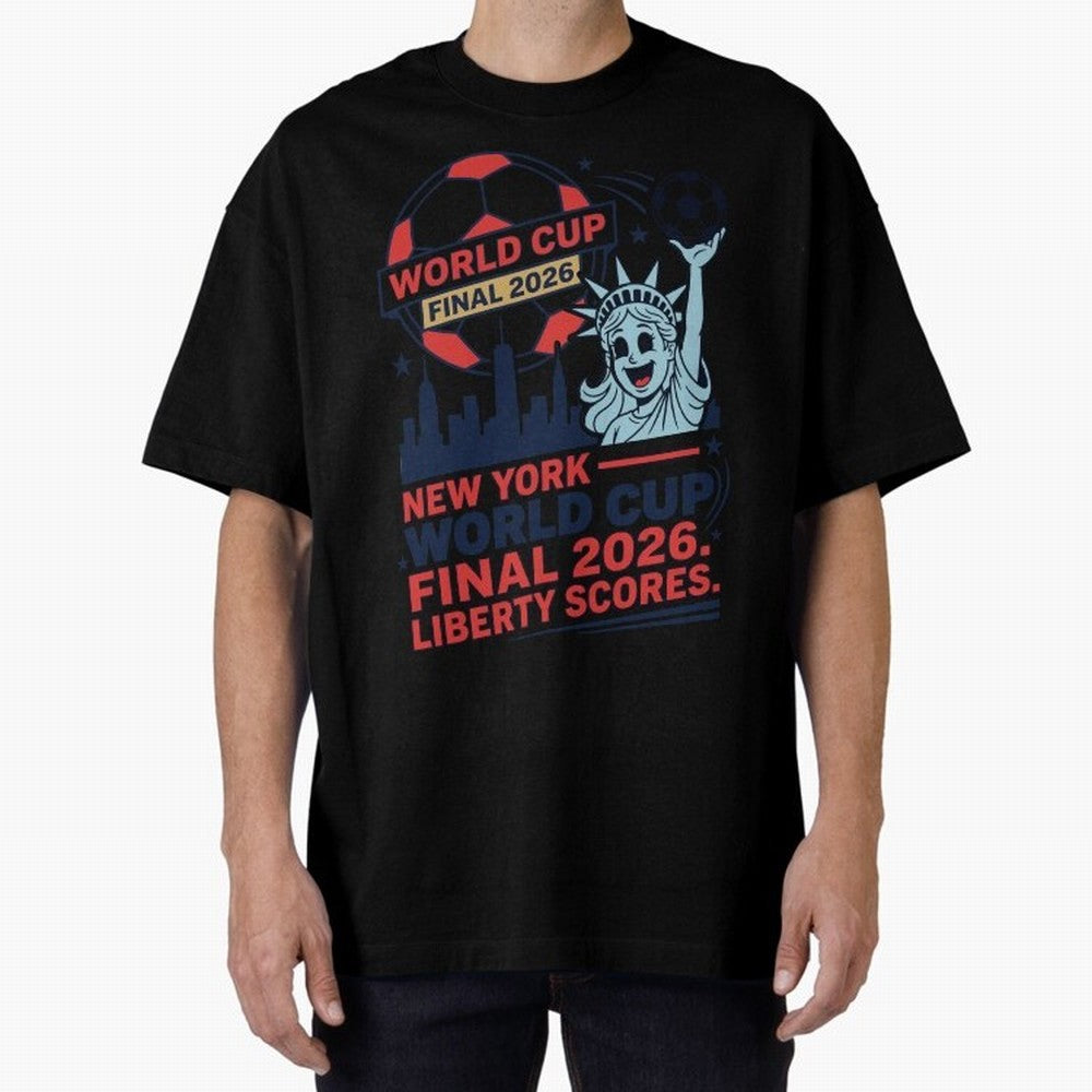 New York World Cup Final 2026 ¡ª Liberty Scores V1 Classic T-Shirt Elevate FIFA World Cup 2026 Group Stage Centered on CR7, England and Germany Energy, Global Supporter Spirit, Legendary Goals, National Colors and Tournament Celebration; Made for