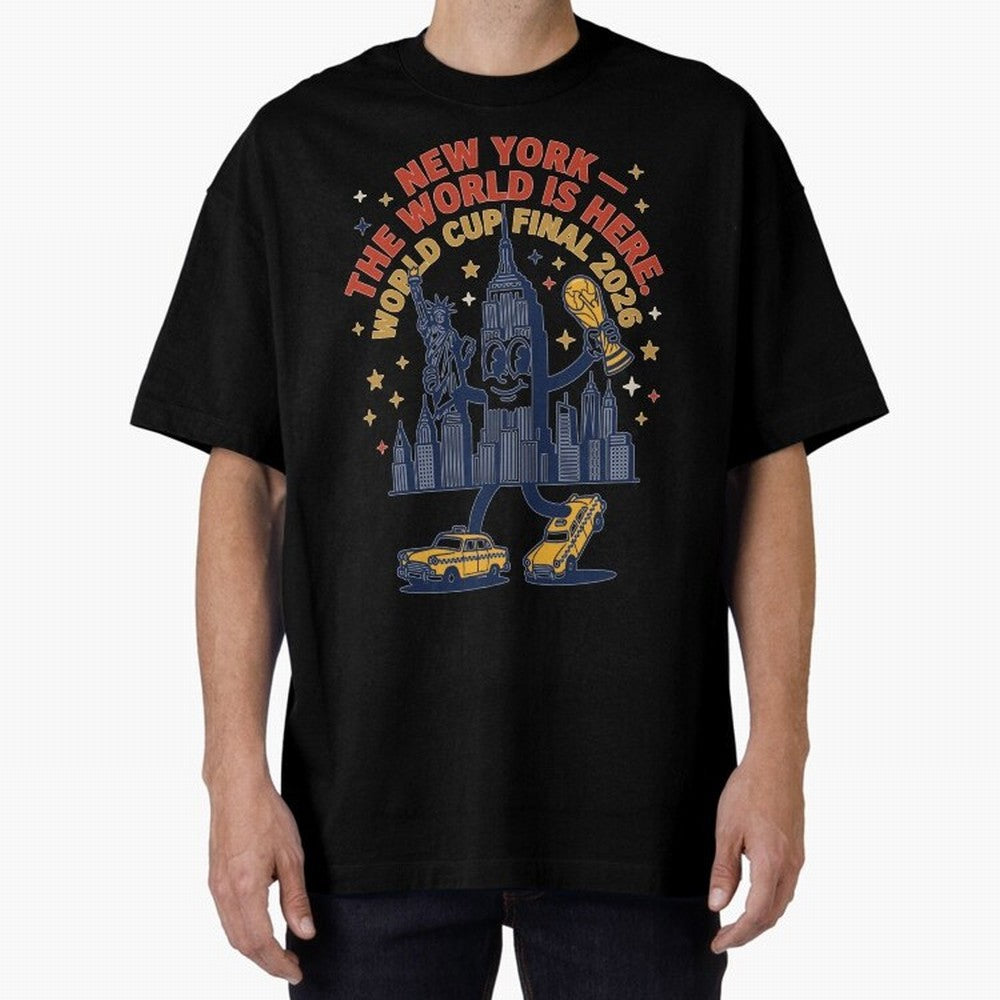 New York World Cup Final ¡ª The World Is Here V1 Classic T-Shirt Celebrate Global Passion for Match Day Hype around FIFA World Cup 2026 USA Canada Mexico, Messi and Cristiano Ronaldo, Brazil, Stadium Memories, Football Loyalty, International Chants