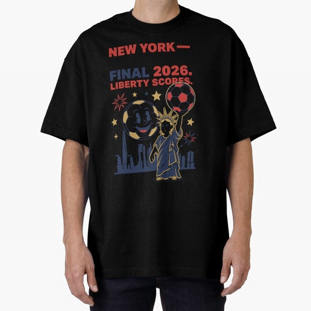 New York World Cup Final 2026 V4 Classic T-Shirt Relive Legendary Nights from FIFA World Cup 2026 USA Canada Mexico Highlighting Messi and Cristiano Ronaldo, Argentina Energy, Vintage Soccer Flavor, Modern Football Stars, National Flags and Final