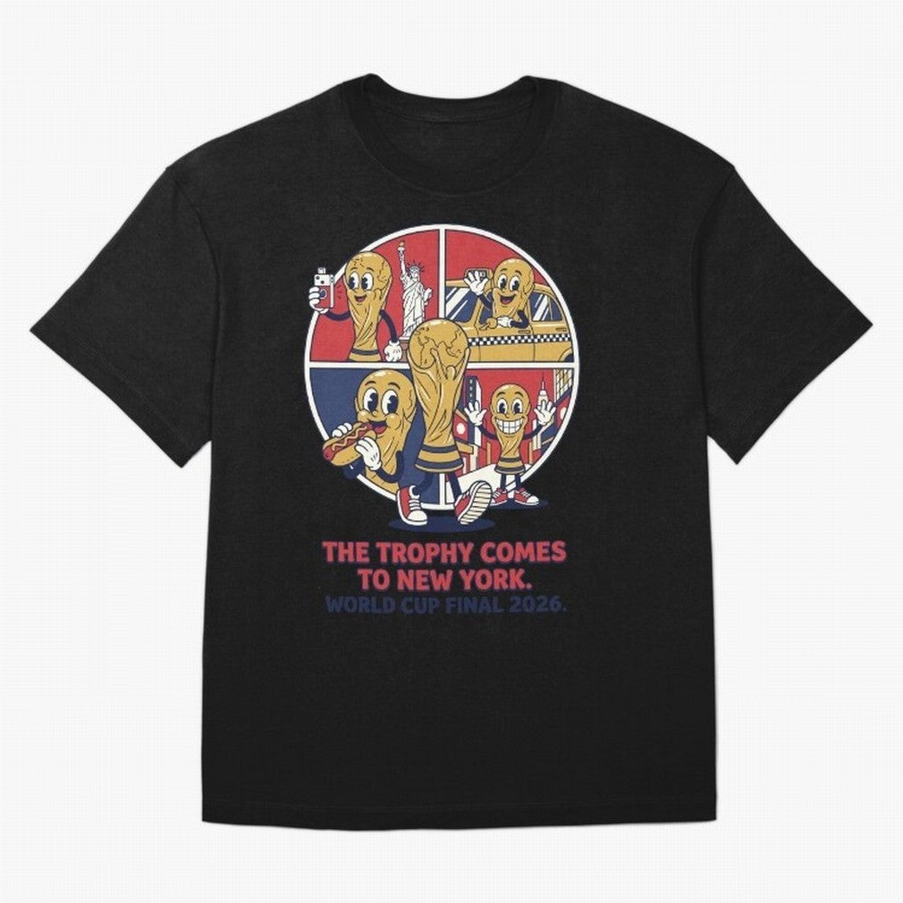 The Trophy Comes to New York ¡ª World Cup Final V2 Classic T-Shirt Celebrate Unforgettable Nights in Global Football Passion for FIFA World Cup 2026, Filled with Neymar, Haaland and Cristiano Ronaldo, Argentina, France and Brazil, Champion Mindset,