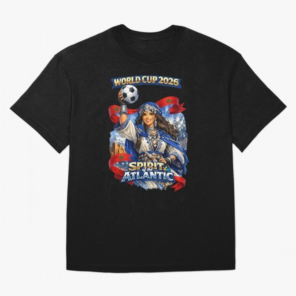 Moroccan World Cup 2026 Spirit Classic T-Shirt Celebrate Unforgettable Nights in Match Day Hype around FIFA World Cup 2026 USA Canada Mexico, Mbappe, Spain, Match Day Excitement, Supporter Culture, Golden Goals and Global Football Passion; Ideal