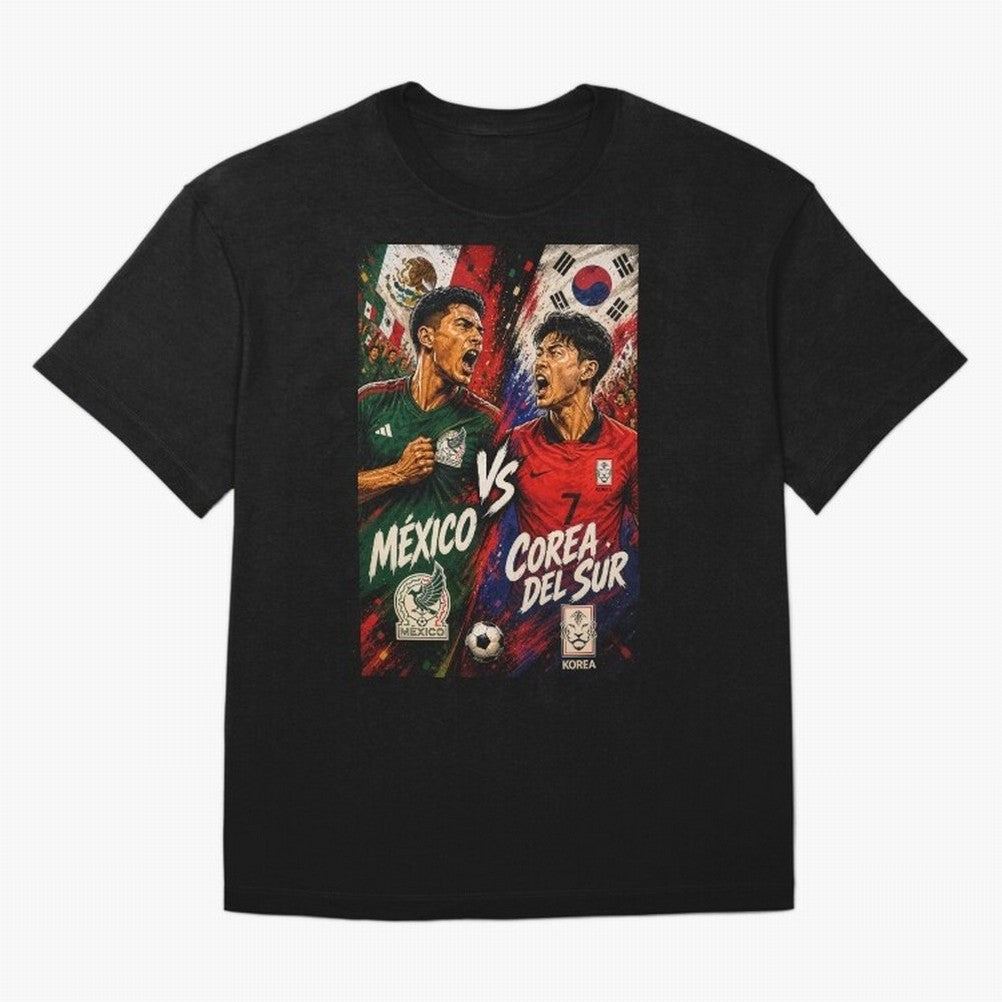 Mexico vs South Korea ¨C Group A FIFA World Cup 2026 | Comic Style Soccer Jersey Classic T-Shirt Celebrate the Magic of FIFA World Cup 2026 USA Canada Mexico with Mbappe and Neymar, Portugal, Spain and Germany Energy, Championship Spirit, Famous