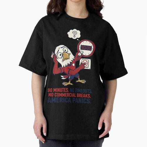 America Panics ¡ª No Timeouts No Commercials V1 Classic T-Shirt Live the Energy of Match Day Hype around FIFA World Cup 2026 Group Stage, Messi, Neymar and Mbappe, Argentina and Brazil, Sports Nostalgia, International Competition, Famous Players