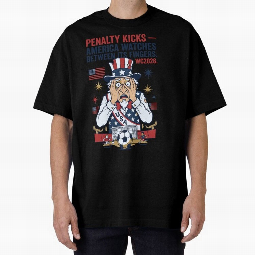 Penalty Kicks ¡ª America Watches Between Its Fingers V1 Classic T-Shirt Honor Football Greatness during FIFA World Cup 2026 Group Stage Driven by CR7, England and Germany Energy, Football Festival Excitement, Trophy Ambitions, Country Rivalries and