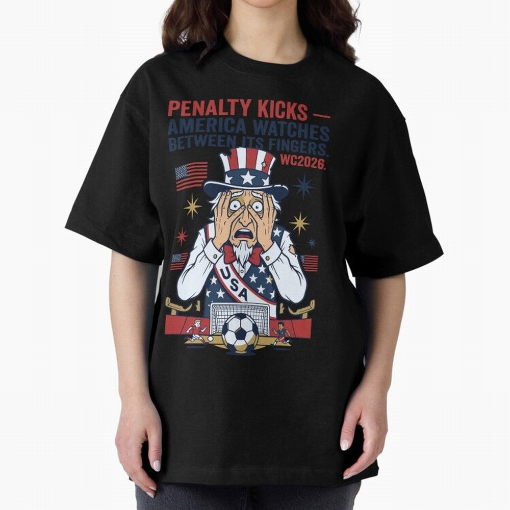 Penalty Kicks ¡ª America Watches Between Its Fingers V1 Classic T-Shirt Honor Football Greatness during FIFA World Cup 2026 Group Stage Driven by CR7, England and Germany Energy, Football Festival Excitement, Trophy Ambitions, Country Rivalries and