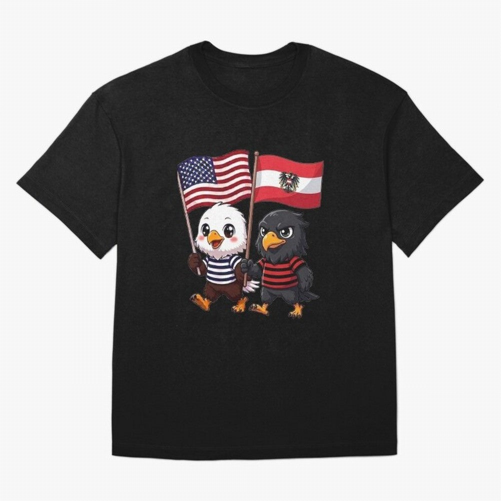 The American eagle and its friend, the Austrian eagle Classic T-Shirt Join the Countdown to Global Football Passion for FIFA World Cup 2026 USA Canada Mexico, Highlighting Cristiano Ronaldo, Haaland and CR7, England and Germany, Worldwide Fan