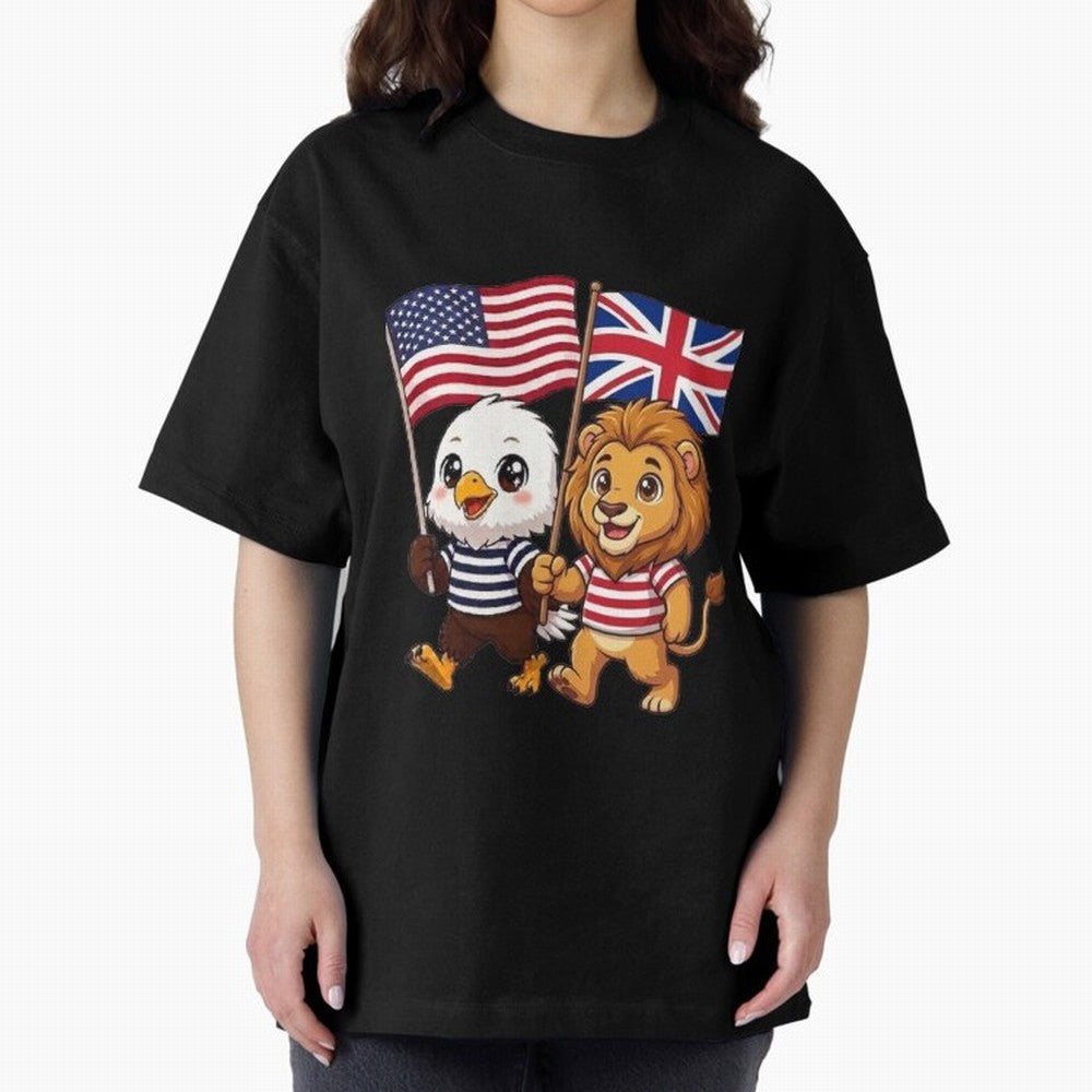 The American eagle and its brothers, the British lion Classic T-Shirt Stand Proud for Match Day Hype around FIFA World Cup 2026 Group Stage, CR7, England, Stadium Chants, National Pride, Trophy Dreams and Unforgettable Football Memories; Built for